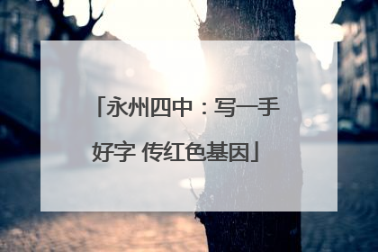 永州四中：写一手好字 传红色基因