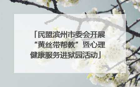 民盟滨州市委会开展“黄丝带帮教”暨心理健康服务进狱园活动