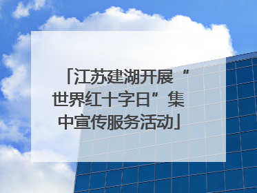 江苏建湖开展“世界红十字日”集中宣传服务活动