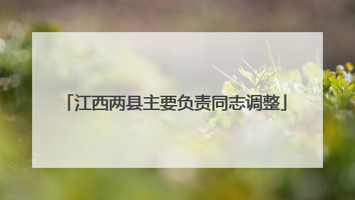 江西两县主要负责同志调整