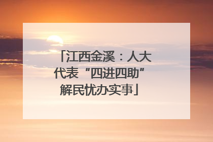 江西金溪：人大代表“四进四助”解民忧办实事