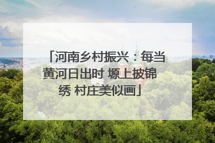 河南乡村振兴：每当黄河日出时 塬上披锦绣 村庄美似画