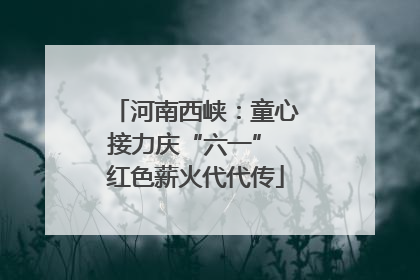 河南西峡：童心接力庆“六一” 红色薪火代代传