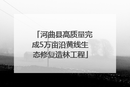 河曲县高质量完成5万亩沿黄线生态修复造林工程