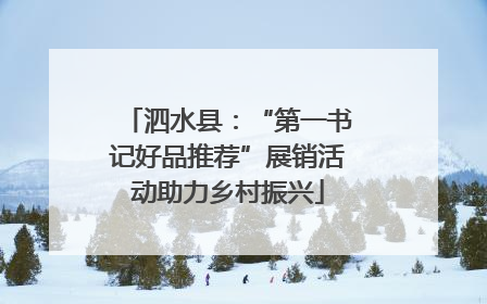 泗水县：“第一书记好品推荐”展销活动助力乡村振兴
