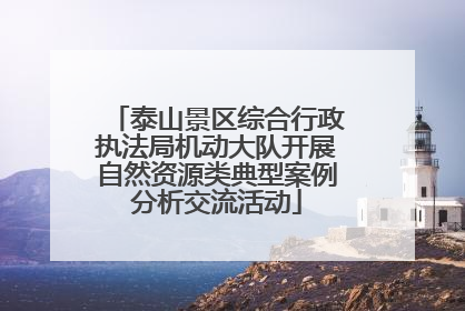 泰山景区综合行政执法局机动大队开展自然资源类典型案例分析交流活动