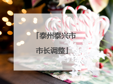 泰州泰兴市市长调整