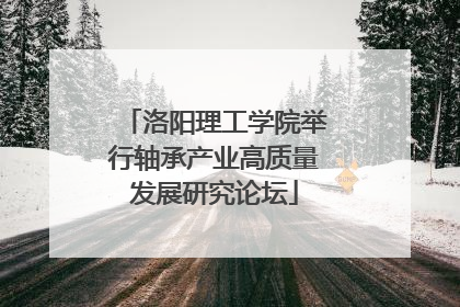 洛阳理工学院举行轴承产业高质量发展研究论坛