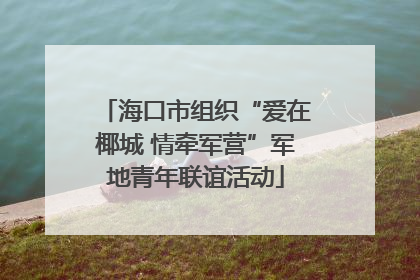 海口市组织“爱在椰城 情牵军营”军地青年联谊活动