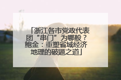 浙江各市党政代表团“串门”为哪般？鲍金：重塑省域经济地理的破题之道