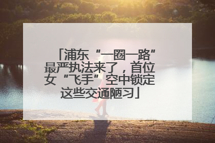 浦东“一圈一路”最严执法来了，首位女“飞手”空中锁定这些交通陋习