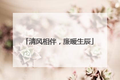 清风相伴，廉暖生辰