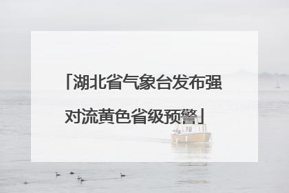湖北省气象台发布强对流黄色省级预警