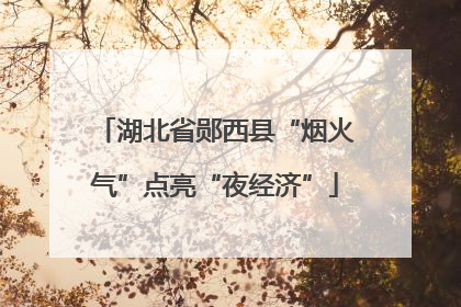 湖北省郧西县“烟火气”点亮“夜经济”