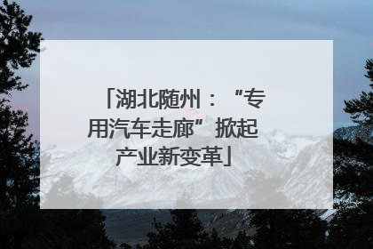 湖北随州：“专用汽车走廊”掀起产业新变革