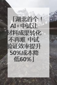 湖北首个！AI+中试让材料成果转化不再难 中试验证效率提升50%成本降低60%