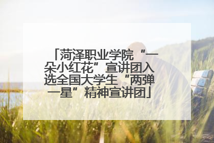 菏泽职业学院“一朵小红花”宣讲团入选全国大学生“两弹一星”精神宣讲团