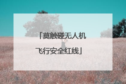 莫触碰无人机飞行安全红线