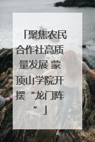 聚焦农民合作社高质量发展 蒙顶山学院开摆“龙门阵”