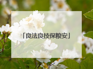 良法良技保粮安