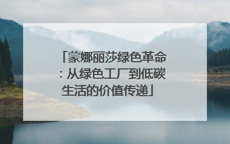 蒙娜丽莎绿色革命：从绿色工厂到低碳生活的价值传递