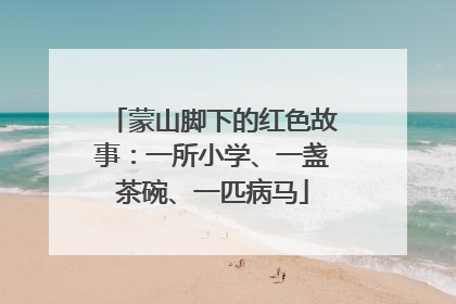蒙山脚下的红色故事：一所小学、一盏茶碗、一匹病马