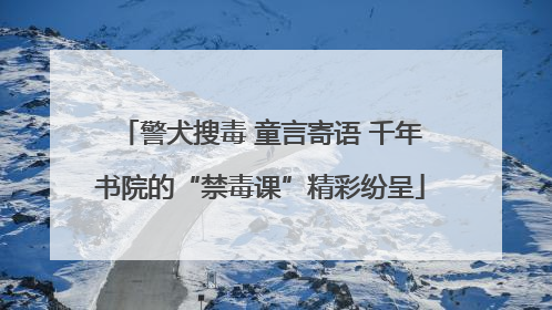 警犬搜毒 童言寄语 千年书院的“禁毒课”精彩纷呈