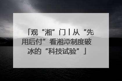观“湘”门丨从“先用后付”看湘潭制度破冰的“科技试验”