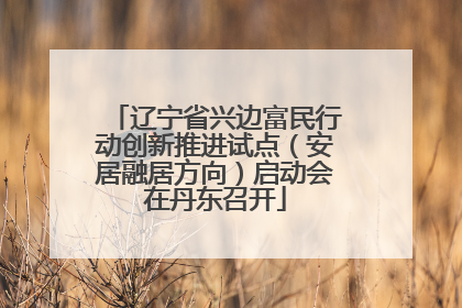 辽宁省兴边富民行动创新推进试点（安居融居方向）启动会在丹东召开