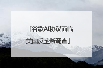 谷歌AI协议面临美国反垄断调查