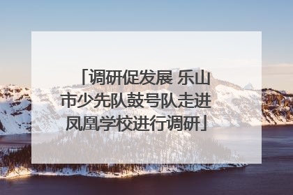 调研促发展 乐山市少先队鼓号队走进凤凰学校进行调研