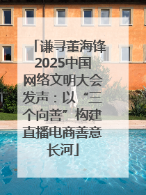 谦寻董海锋2025中国网络文明大会发声：以“三个向善”构建直播电商善意长河