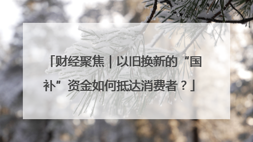 财经聚焦｜以旧换新的“国补”资金如何抵达消费者？
