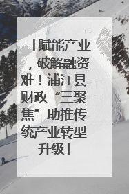 赋能产业，破解融资难！浦江县财政“三聚焦”助推传统产业转型升级