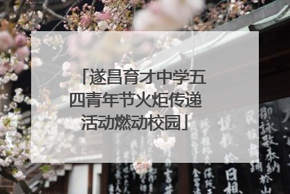 遂昌育才中学五四青年节火炬传递活动燃动校园