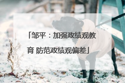 邹平：加强政绩观教育 防范政绩观偏差
