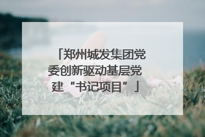 郑州城发集团党委创新驱动基层党建“书记项目”