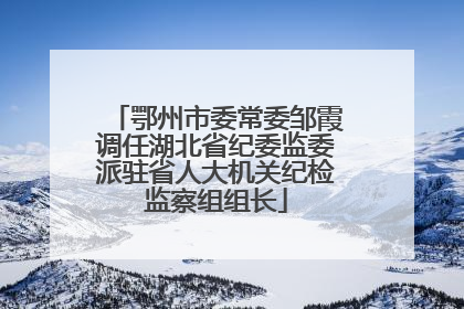 鄂州市委常委邹霞调任湖北省纪委监委派驻省人大机关纪检监察组组长