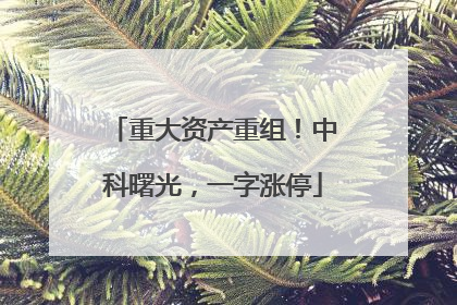 重大资产重组！中科曙光，一字涨停