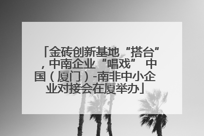 金砖创新基地“搭台”，中南企业“唱戏” 中国（厦门）-南非中小企业对接会在厦举办