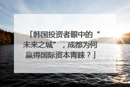 韩国投资者眼中的“未来之城”，成都为何赢得国际资本青睐？