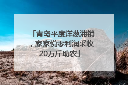 青岛平度洋葱滞销，家家悦零利润采收20万斤助农
