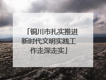 铜川市扎实推进新时代文明实践工作走深走实
