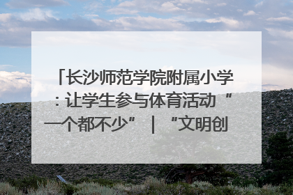 长沙师范学院附属小学：让学生参与体育活动“一个都不少”｜“文明创建耀三湘”专栏