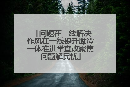 问题在一线解决 作风在一线提升鹰潭一体推进学查改聚焦问题解民忧
