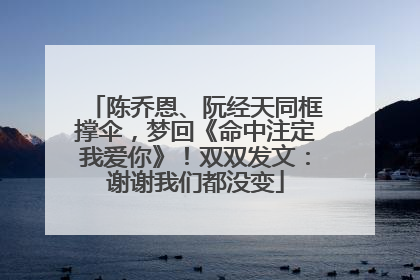 陈乔恩、阮经天同框撑伞，梦回《命中注定我爱你》！双双发文：谢谢我们都没变
