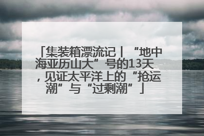 集装箱漂流记丨“地中海亚历山大”号的13天，见证太平洋上的“抢运潮”与“过剩潮”