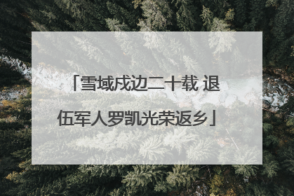雪域戍边二十载 退伍军人罗凯光荣返乡