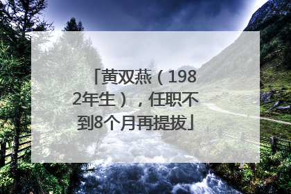 黄双燕（1982年生），任职不到8个月再提拔