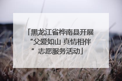黑龙江省桦南县开展“父爱如山 真情相伴”志愿服务活动